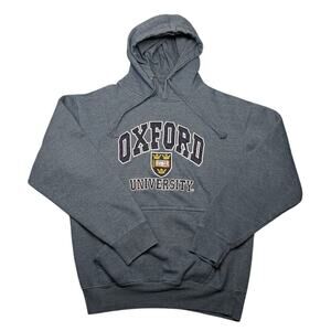 Oxford University Hoodie Blue Pullover Embroidered Crest Sweatshirt Mens XL